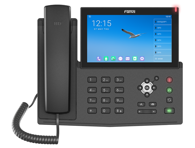Téléphone IP Haut Gamme Android Ecran Tactile 7" 20 Lignes SIP et caméra Bluetooth Intégré 127 DSS Sans Alimentation