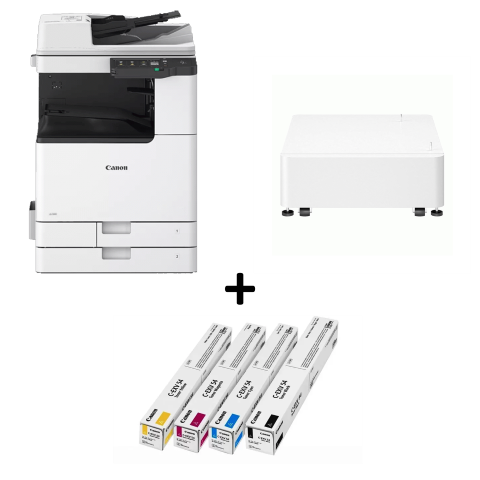 Canon Laser IR C3226i MFP + TONER C-EXV54 BK (15500 p), Y/C/M (8500 p) + Plain Pedestal Type-S3