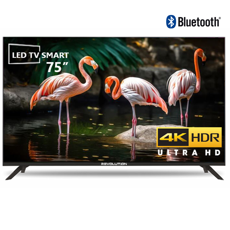 Télévision 75″ Revolution Galaxy 4K Smart Tv + Récepteur intégré + TNT