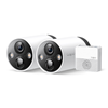 Smart Wire-Free Security Camera, 2 Camera SystemSPEC: 2 × Tapo C420, 1 × Tapo H200, 2K+(2560x1440), 2.4 GHz, 5200mAh rechargable lithium-ion battery, Sub-1GHzFEATURE: 180days battery life, Full-color vision, Smart Detection and Notifications (people,