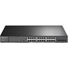 Tplink JetStream™ 28-Port Gigabit L2+ Managed Switch with 24-Port PoE+PORT: 24× Gigabit PoE+ Ports, 4× Gigabit SFP Slots, RJ45/Micro-USB Console PortSPEC: 802.3at/af, 384 W PoE Power, 1U 19-inch Rack-mountable Steel CaseFEATURE: Integration with Oma