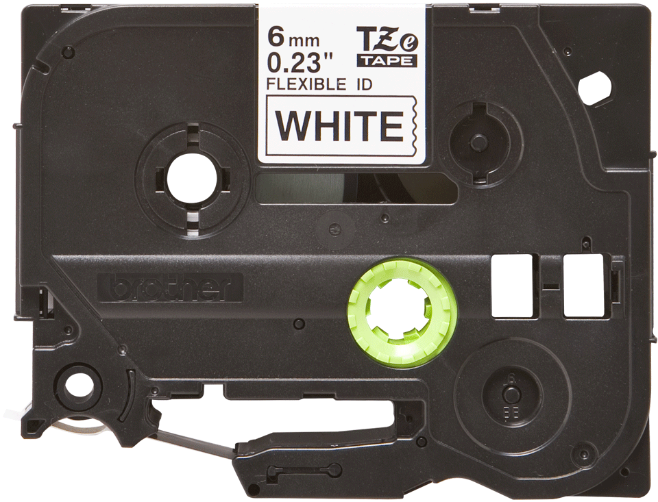Ruban pour étiqueteuse noir sur blanc TZe-FX211 Brother – 6 mm de large TZe-FX211