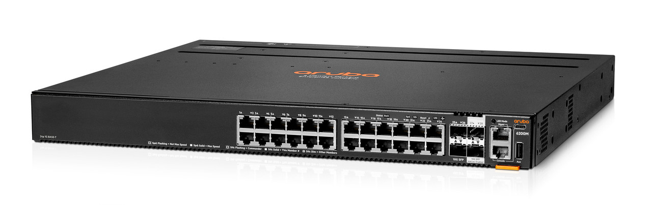 Aruba 6200M 24G 4SFP+ Switch  [24 ports 10/100/1000  + 4 ports SFP+, L3 Full managed] R8Q67A